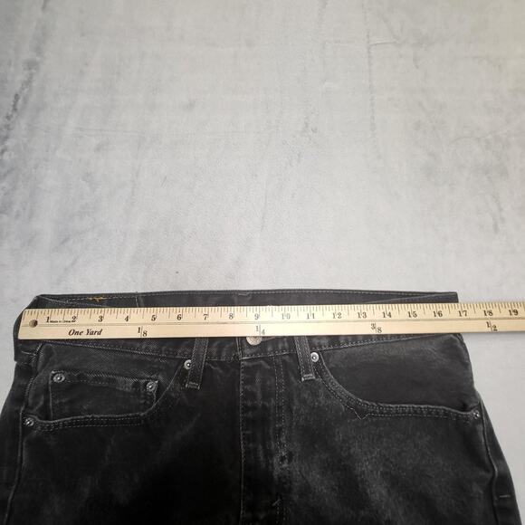 Levis 505 Jeans Mens 34x31 Black Denim Straight Leg Zip Fly Classic 5 Pocket - Picture 9 of 12